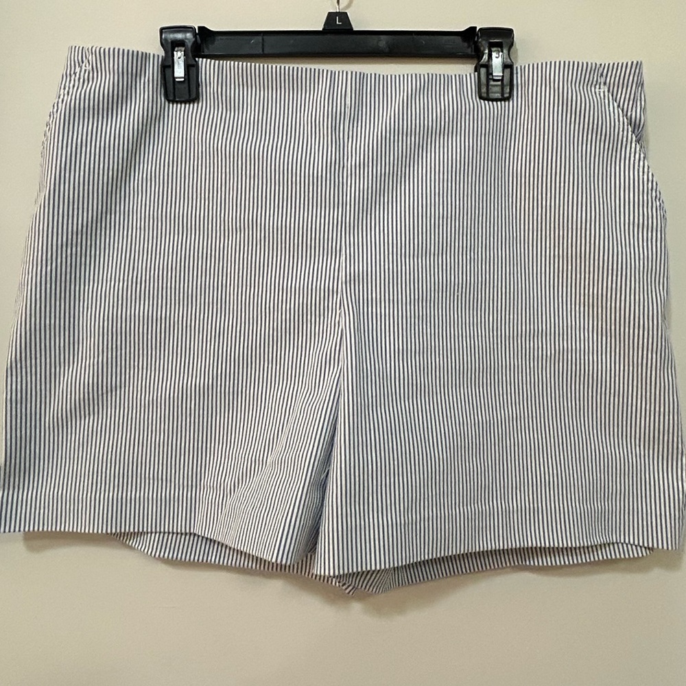 Carolina Belle Navy and White Striped Shorts